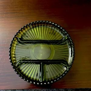 Vintage Indiana Glass 10” divided plate